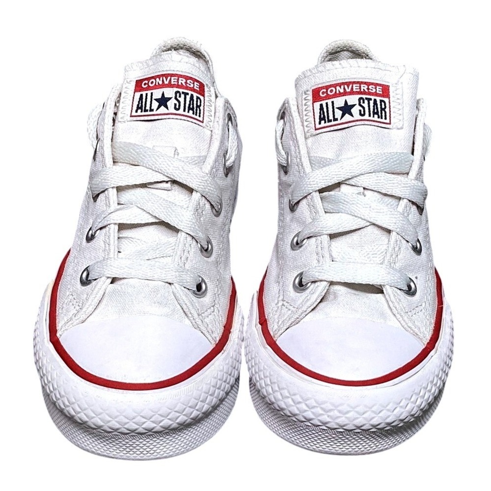 Converse All Star Shoes Youth 2 White Good Platform Low Top Sneakers 372862F - Picture 5 of 9
